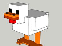 Minecraft Chicken by SirenKid