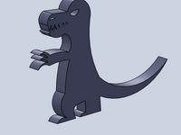 Flat 3D Dinosaur by iamthedragonstarship