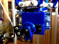 Plate support for 2 Reprappro Mendel extruders for Enlarged Rostock by zoltan