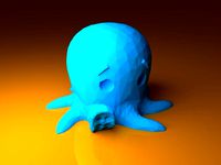 Cute low-polyopus says hello by Skizzors