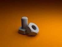 M3 nut and bolt by Skizzors