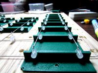 8x8x8 Blue LED Cube vertical jig by hwiguna