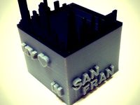 SF skyline Pen Holder v2 by stemcellgal