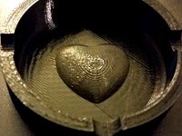 Ashtray with heart in the middle by slavikk