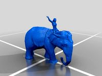 Parade Elephant with Rider by ringmaster