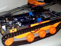 Replacement frame for DfrobotShop Rover robot by kf6wrw