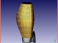 Wall mounted lampshade with bracket for energy efficient light bulb by tjdenholm