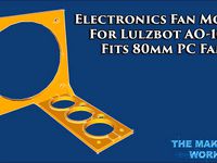 Electronics Fan Mount for Lulzbot AO-100 by TheMakersWorkbench