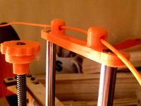 Printrbot Simple 1401 Z axis Smooth Rod Guide And Fillament Guide by DanThompson880