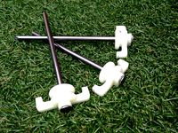 Tent peg and cable spike for hard ground (Glow In The Dark) by mouserunner