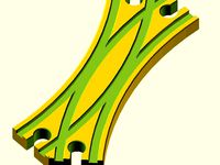 Toy Wood Train Track / Spielzeug Holzeisenbahn Schienen / Kreuzung Kurve / BRIO Thomas IKEA eBay kompatibel by Smuk3D