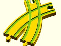 Toy Wood Train Track / Spielzeug Holzeisenbahn Schienen / Kreuzung Kurve 2 / BRIO Thomas IKEA eBay kompatibel by Smuk3D