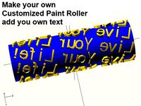 Customizable Text Paint Roller by peetersm