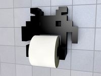 Space Invader Toilet Paper Holder by sebisebman