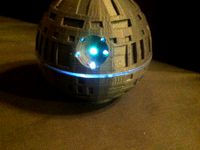 Death Star with top hollowed out to allow lights to be installed by tagarza