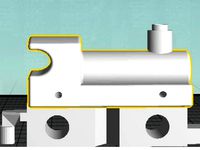 Lego toy train wood track compatible engine Remix 2 by dangiemanz
