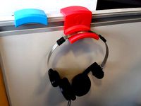 Office headphones hanger by skriver