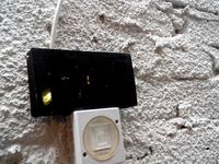 EXIT sign with light detector by Siewier