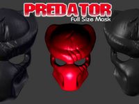 Predator Mask with Battle Damage by Geoffro