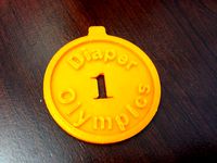 Diaper Olympics Medal for Baby Shower by DanLuc