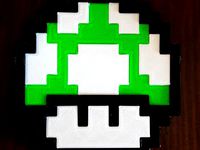 Mario 8-bit 1 up mushroom by Jonn2k