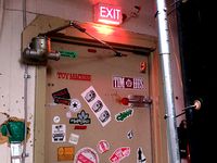 Laser Cut Exit Sign by AllBlackRobotics