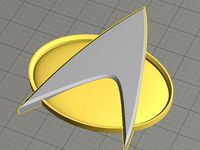 Dual Extrusion Star Trek Comm Badge by Geoffro