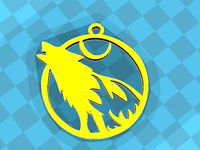 A Night Wolf Keychain  by aliskafy