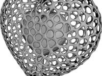 Voronoi Chambered Heart (with small, medium, and large versions!) by Supercockroach