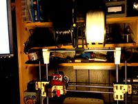 Printrbot Plus v2.1 Dual Spool Holder/Top Rail Support by Paralluminati