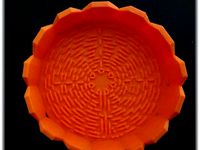 Tray with Chartres Labyrinth inside by heartphone