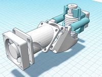 K8200 E3D V5 Mount and extension for nozzle fan by abrooksdavis