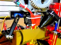 E3D & J-Head Auto bed level servo mount and fan mount for Greg Wade extruder by RogerDonoghue