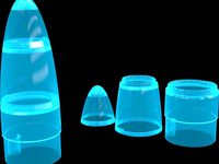 Version 2 Ellipsoidal Threaded Rocket Nose Cone by MaximSachs