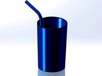 A cup with a built in straw by applico