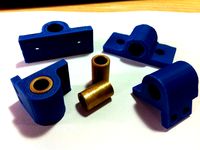 Conversion rodamientos cama a casquillos de bronce, i3 Version Metacrilato by amancera