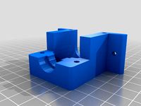 V5 and V6 E3D bowden hotend elevated mount. With 40 mm fan. For Prusa i2.  by elgambitero