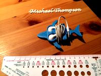Whale iphone Earbud by Mapmike