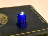 LED Tardis charm/earring by teejschmitz