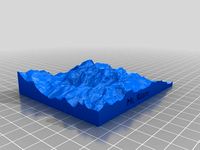 Mt. Ritter and Banner Peak 3d topo by Shapespeare
