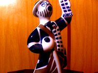 Spanish Blind lottery seller (Sargadelos) by evarelac
