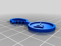 Euro shopping cart token, with carabiner by chrlg