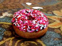 Donut with Pink Sprinkles and Mouth by IggiDee