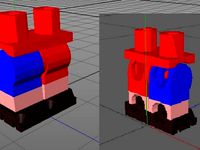 Lego Pant Printable as 4 Parts / Colours by KySyth