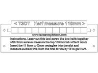 Laser Kerf measuring tool. by Takeaway3DTech