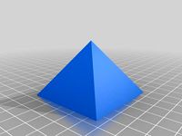 Hollow pyramid on a square base by contour