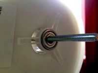 lightweight k8200 / 3drag 3d printer filament spool holder with bearings by schwingung