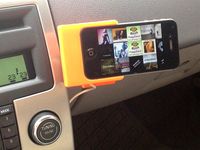 Rotating Car Charger-Holder for iPhone 4 4S with Magnets by Berslan
