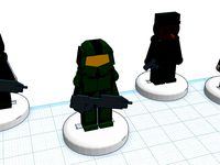 FlatMinis: Master Chief & UNSC Marines by BroamChomsky