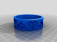 Bezier Heart Bracelet 60mm 1 row of Hearts by Smuk3D